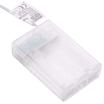 Aigostar - LED-julslinga 50xLED/3xAA 5m varmvit guldfärgad