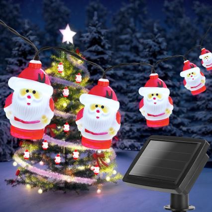 Aigostar - LED julsolcellskedja 10xLED/3,8 m IP44 kall vit 400 mAh