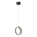 Aigostar - LED ljuskrona med textilsladd LED/15W/230V 2700K svart