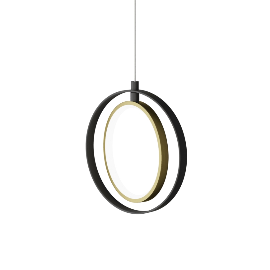 Aigostar - LED ljuskrona med textilsladd LED/15W/230V 2700K svart