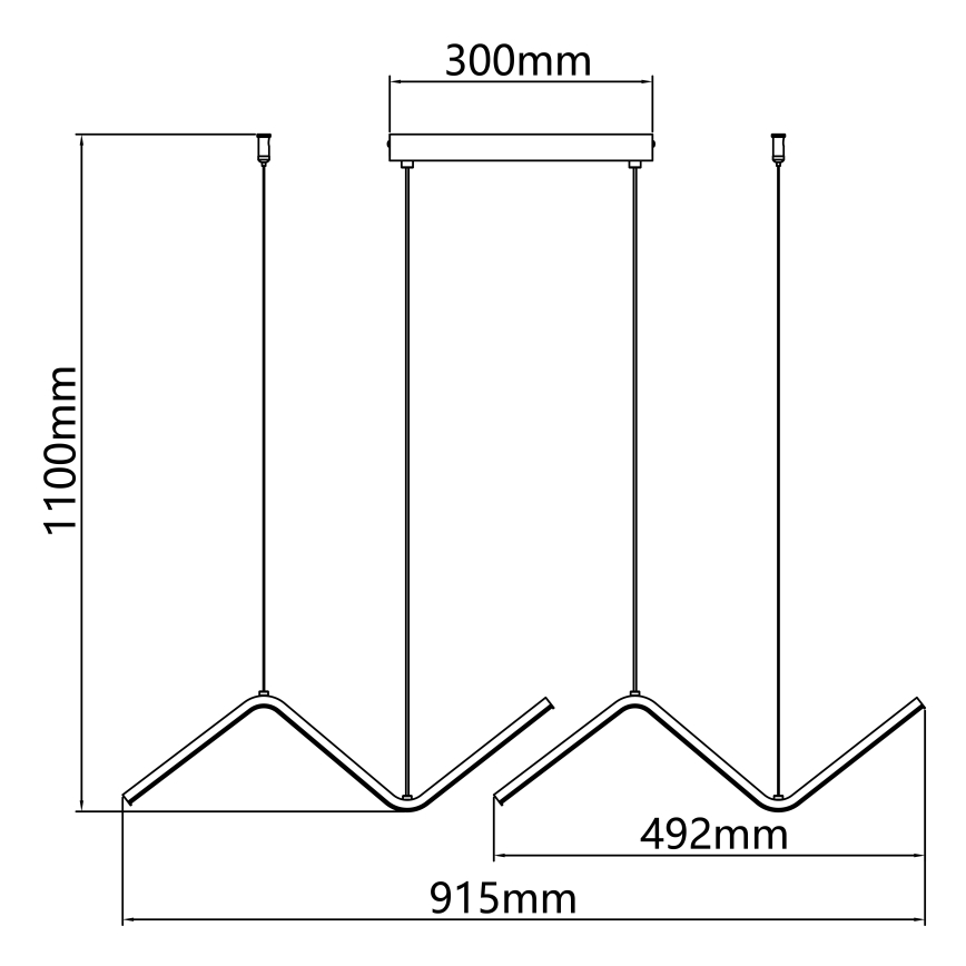 Aigostar - LED ljuskrona med textilsladd LED/23W/230V 6500K