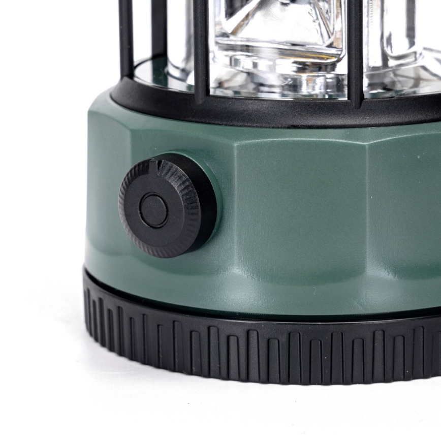 Aigostar - LED Ljusreglerad camping flashlight LED/3xAA grön 17,5 cm