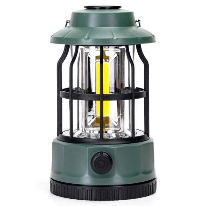 Aigostar - LED Ljusreglerad camping flashlight LED/3xAA grön 17,5 cm