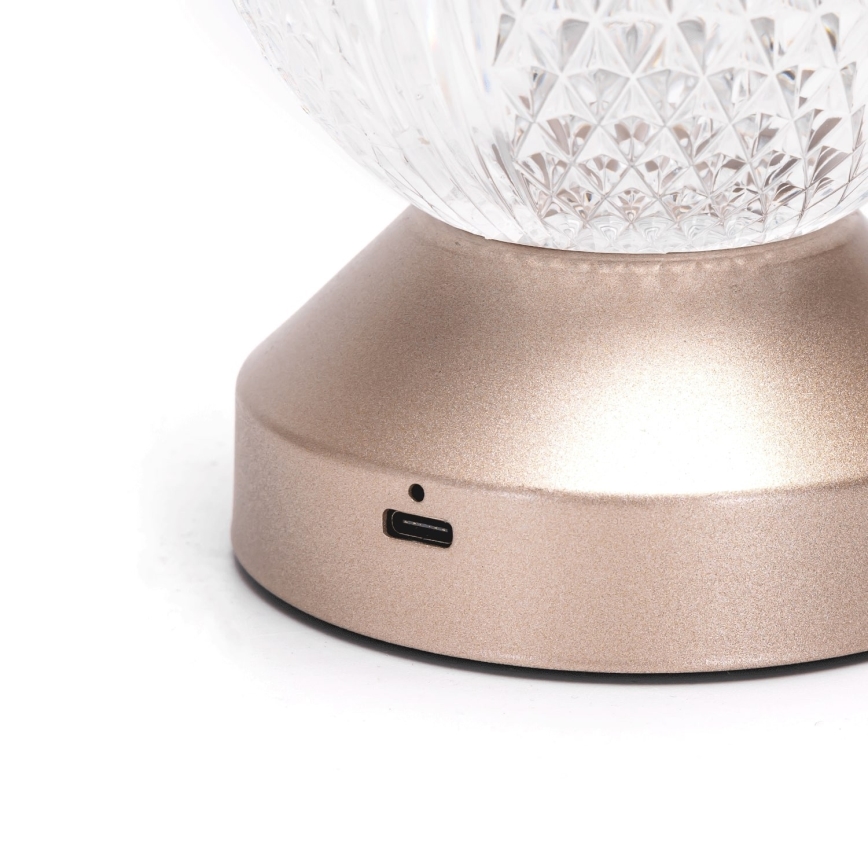 Aigostar - LED Ljusreglerad uppladdningsbar bordslampa LED/1W/5V 2700/4000/6500K 1800mAh 13,5 cm
