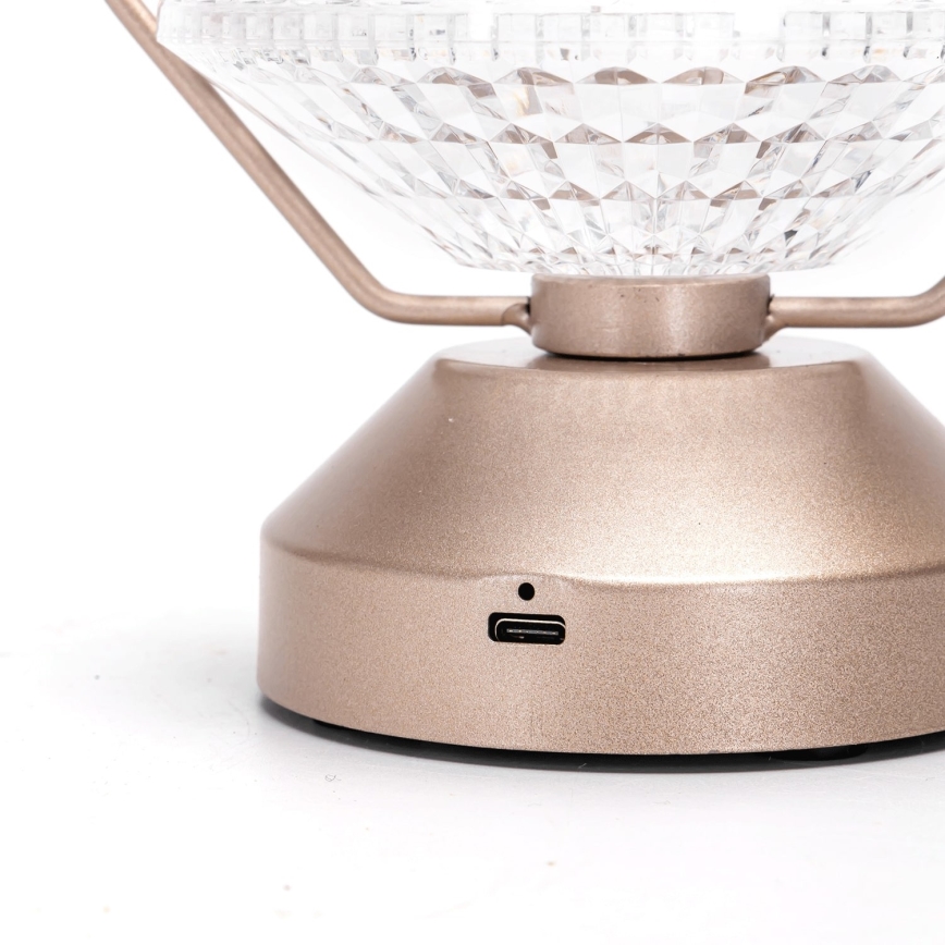 Aigostar - LED Ljusreglerad uppladdningsbar bordslampa LED/1W/5V 2700/4000/6500K 1800mAh 20 cm
