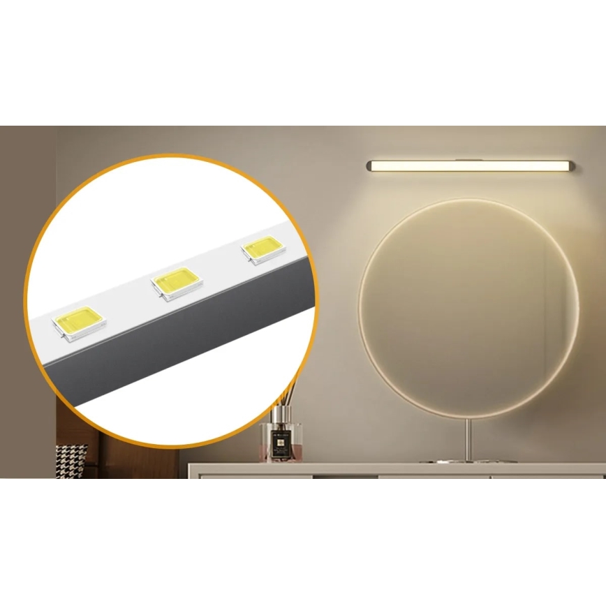 Aigostar - LED Ljusreglerad rechargeable spegel belysning LED/2,9W/5V