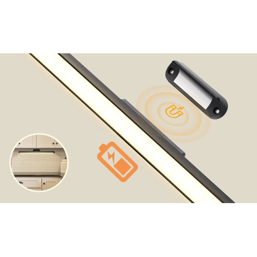 Aigostar - LED Ljusreglerad rechargeable spegel belysning LED/2,9W/5V