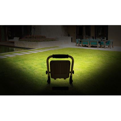Aigostar - LED Ljusreglerad rechargeable strålkastare LED/100W/5V 6500K IP65