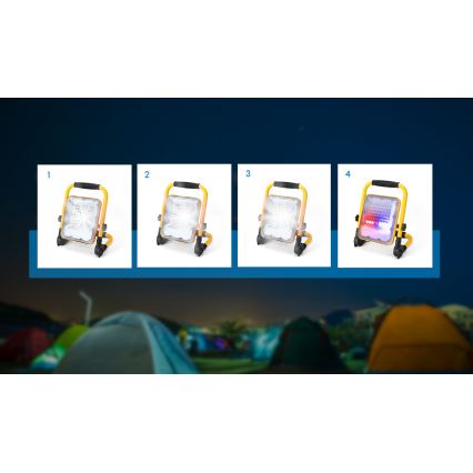 Aigostar - LED Ljusreglerad rechargeable strålkastare LED/100W/5V 6500K IP65