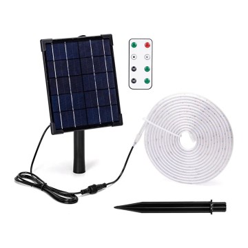 Aigostar - LED Ljusreglerad solcell list LED/5W/3,2V 5 m 2700K IP65 + fjärrkontroll
