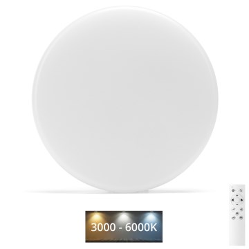 Aigostar - LED ljusreglerad taklampa till badrum LED/18W/230V 3000-6000K IP54 + fjärrkontroll