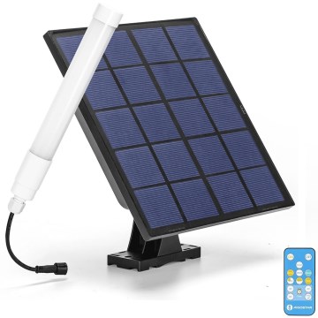 Aigostar - LED Ljusreglerad tub med solcellspanel LED/3,2V 3000K/4000K/6500K IP65 + fjärrkontroll