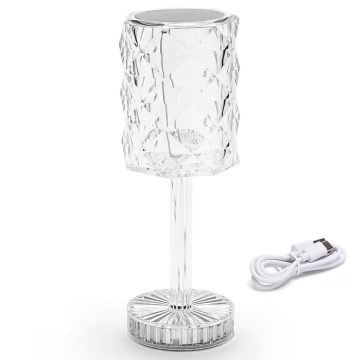 Aigostar - LED Ljusreglerad uppladdningsbar bordslampa LED/1W/5V 2700/4000/6500K 1800mAh 26 cm