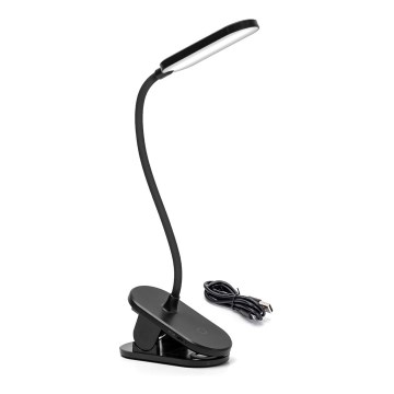 Aigostar - LED Ljusreglerad uppladdningsbar bordslampa med klämma LED/2,5W/5V svart