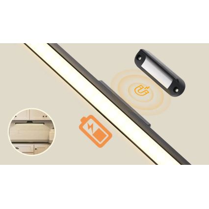 Aigostar - LED Ljusreglerad uppladdningsbar spegelbelysning LED/2,9W/5V 2000 mAh