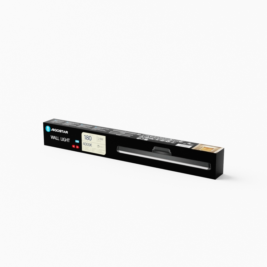 Aigostar - LED Ljusreglerad uppladdningsbar spegelbelysning LED/2,9W/5V 2000 mAh