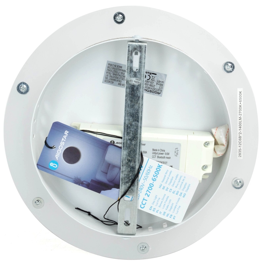 Aigostar - LED ljusreglerad vägglampa MESH Smart LED/12W/230V 2700-6500K vit