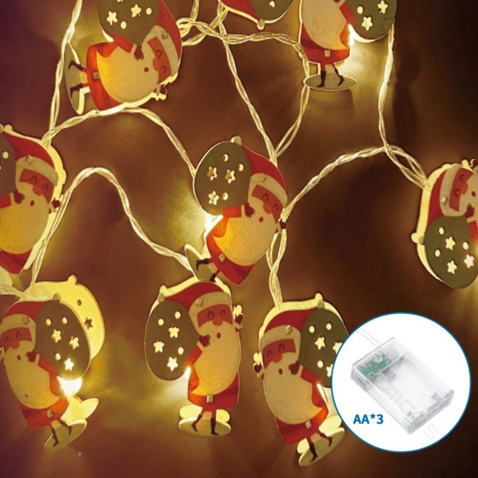 Aigostar - LED-ljusslinga 20xLED/3xAA 3m varmvit Jultomte