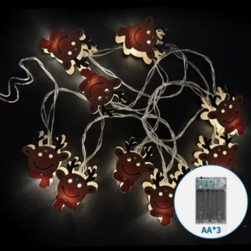 Aigostar - LED-ljusslinga 20xLED/3xAA 3m varmvit ren