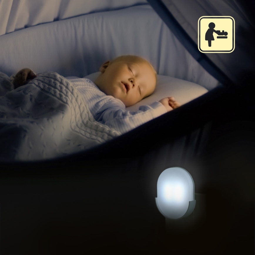 Aigostar - LED nattlampa med sensor LED/1W/230V 6500K oval