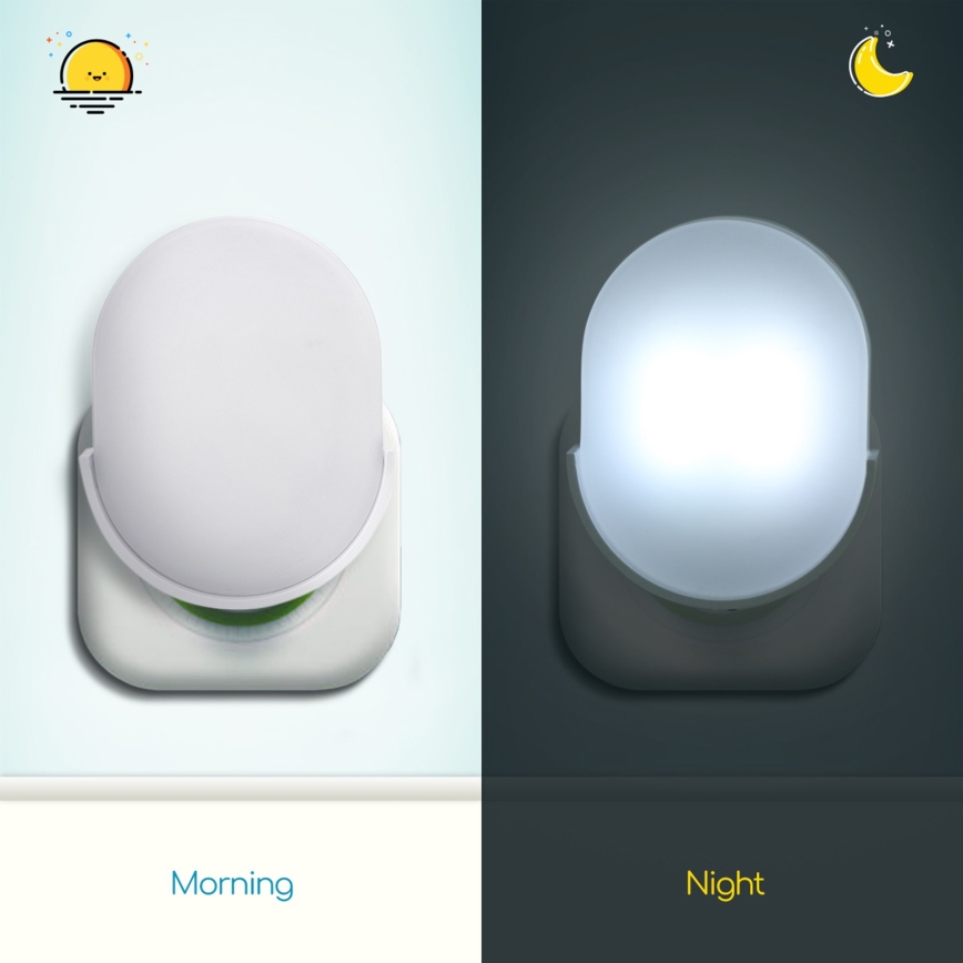 Aigostar - LED nattlampa med sensor LED/1W/230V 6500K oval