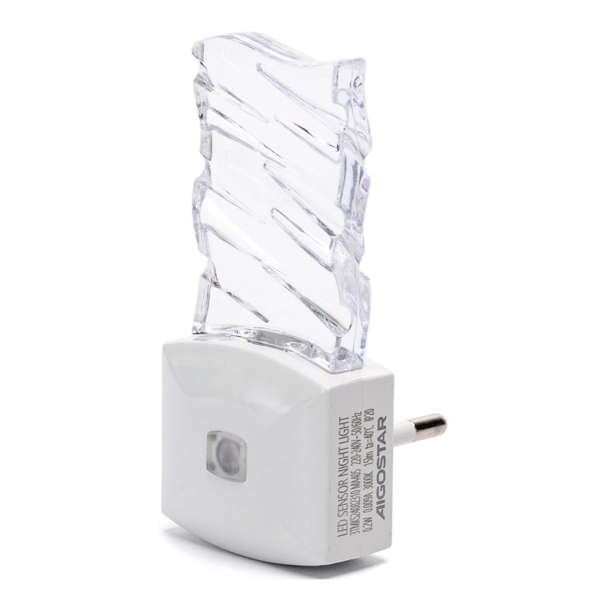 Aigostar - LED Nattlampa med skymningssensor LED/0,2W/230V 6500K