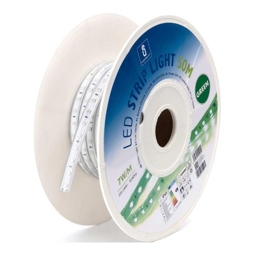 Aigostar - LED-remsa 50 m, 350 W, 230 V, grön, IP65
