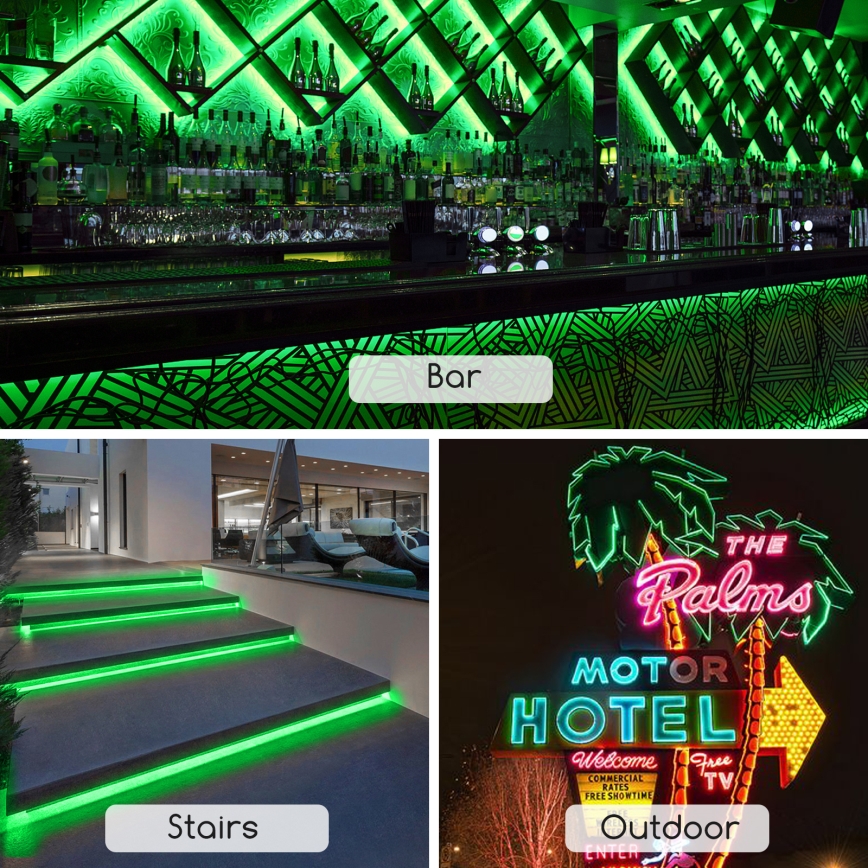 Aigostar - LED-remsa LED/350W/230V 50 m grön IP65