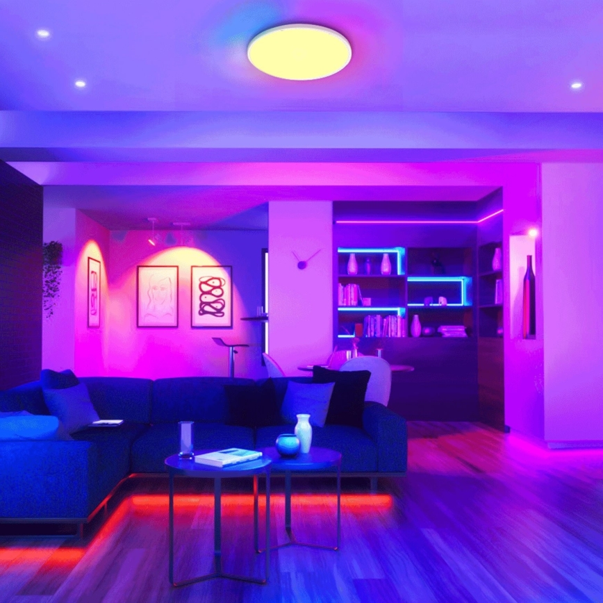 Aigostar - LED RGB Ljusreglerad vägglampa för badrum LED/18W/230V 3000-6500K diameter 30 cm IP44 + fjärrkontroll