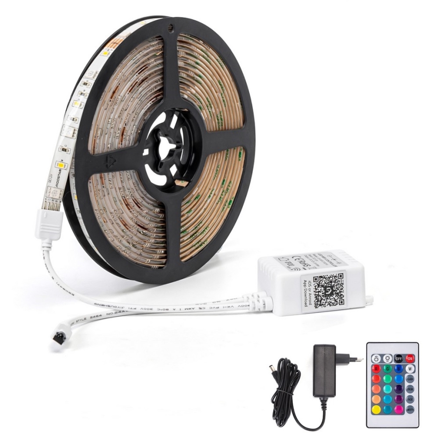 Aigostar - LED RGB dimbar LED-remsa 6,5 m LED/16,5W/12/230V 3000K Wi-Fi