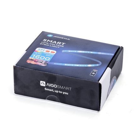 Aigostar - LED RGB dimbar LED-remsa 6,5 m LED/16,5W/12/230V 3000K Wi-Fi