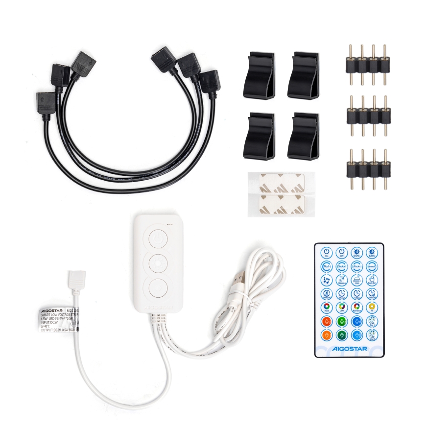 Aigostar - LED RGB Smart Dimbar remsa 4x0,5m LED/4,5W/5V Wi-Fi + fjärrkontroll