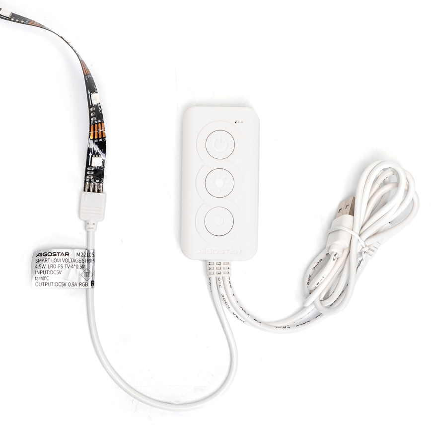 Aigostar - LED RGB Smart Dimbar remsa 4x0,5m LED/4,5W/5V Wi-Fi + fjärrkontroll