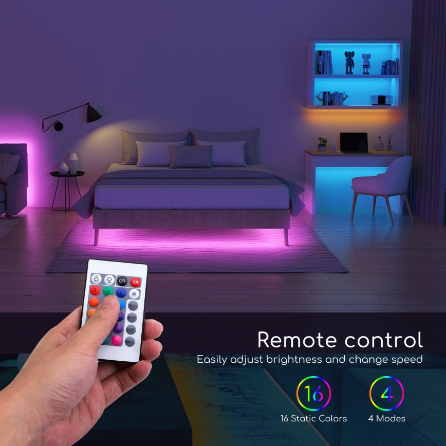 Aigostar - LED RGB Dimbar slinga 3m LED/24W/12/230V IP65 + fjärrkontroll