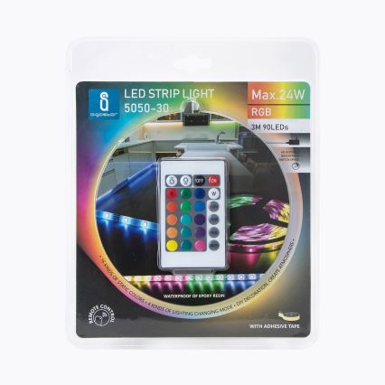 Aigostar - LED RGB Dimbar slinga 3m LED/24W/12/230V IP65 + fjärrkontroll