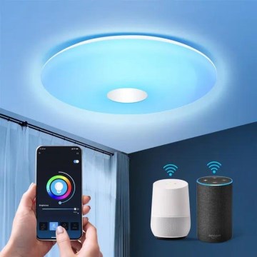 Aigostar - LED RGB dimbar taklampa 18W/230V diameter 34 cm Wi-Fi
