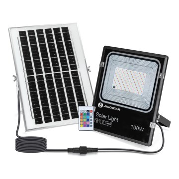 Aigostar - LED RGB Dimbart solreflektor LED/100W/3,2V IP66 + fjärrkontroll
