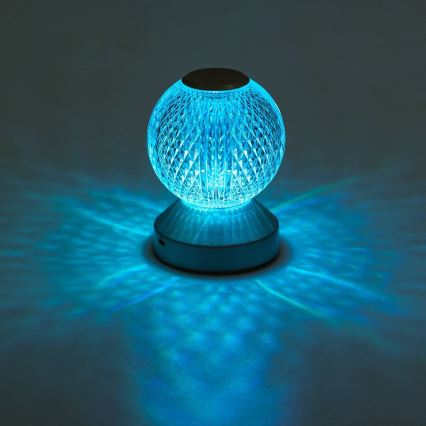 Aigostar - LED RGB Ljusreglerad uppladdningsbar bordslampa LED/1W/5V 1800mAh 13,5 cm + fjärrkontroll