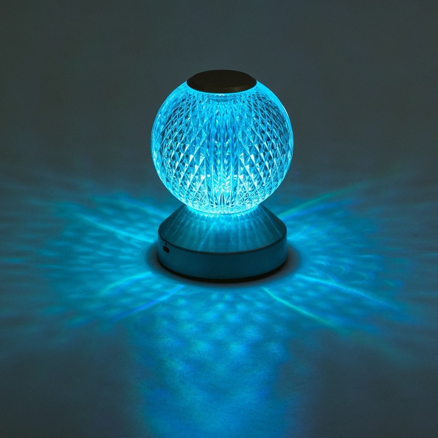Aigostar - LED RGB Ljusreglerad uppladdningsbar bordslampa LED/1W/5V 1800mAh 13,5 cm + fjärrkontroll