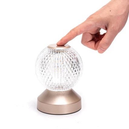 Aigostar - LED RGB Ljusreglerad uppladdningsbar bordslampa LED/1W/5V 1800mAh 13,5 cm + fjärrkontroll