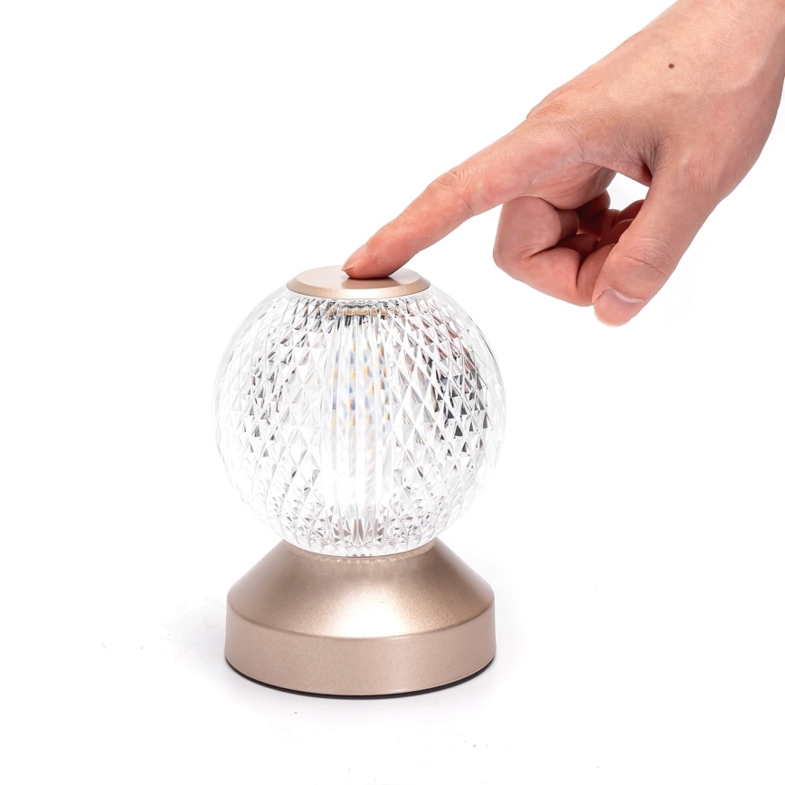 Aigostar - LED RGB Ljusreglerad uppladdningsbar bordslampa LED/1W/5V 1800mAh 13,5 cm + fjärrkontroll