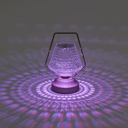 Aigostar - LED RGB Ljusreglerad uppladdningsbar bordslampa LED/1W/5V 1800mAh 20 cm + fjärrkontroll