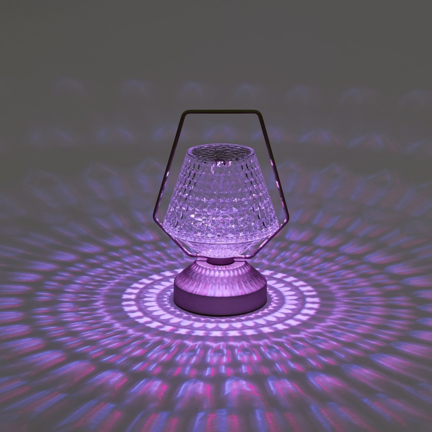 Aigostar - LED RGB Ljusreglerad uppladdningsbar bordslampa LED/1W/5V 1800mAh 20 cm + fjärrkontroll