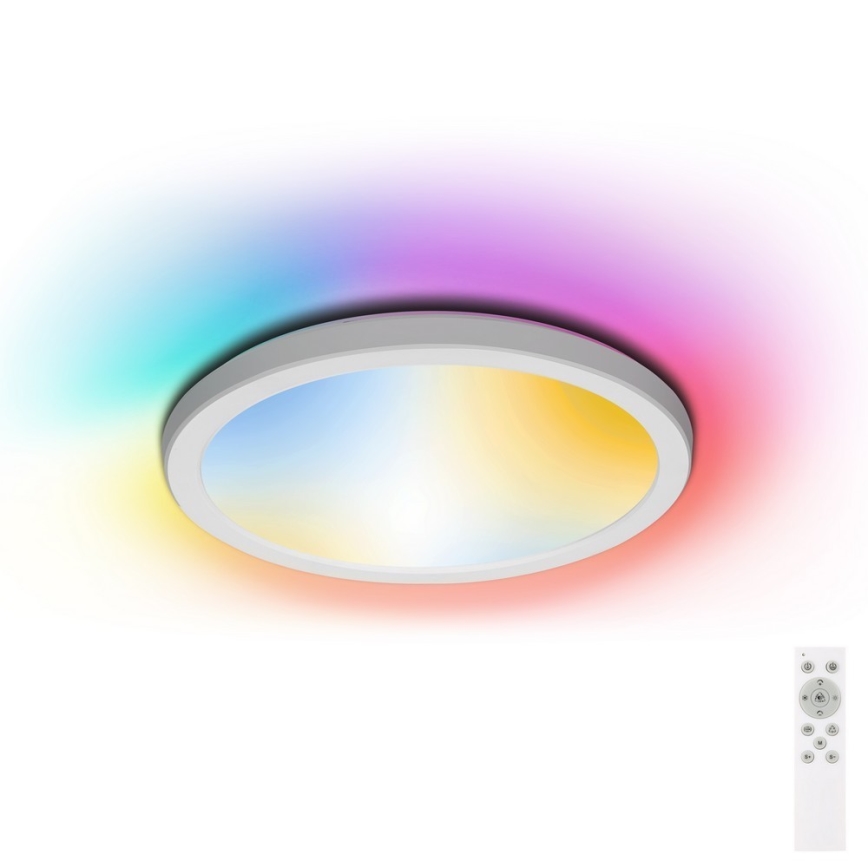 Aigostar - LED RGB Ljusreglerad vägglampa för badrum LED/18W/230V 3000-6500K diameter 30 cm IP44 + fjärrkontroll