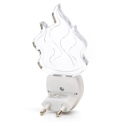 Aigostar - LED RGB Nattlampa med sensor LED/0,5W/230V flamma