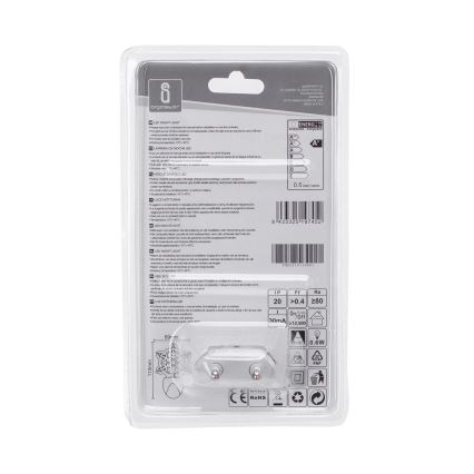 Aigostar - LED RGB Nattlampa med sensor LED/0,5W/230V snöflinga