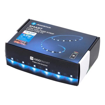 Aigostar - LED RGB Smart Dimbar remsa 4x0,5m LED/4,5W/5V Wi-Fi + fjärrkontroll