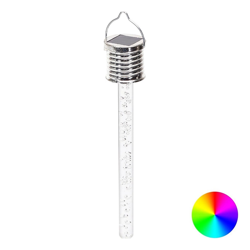Aigostar - LED RGB solcellsbelysning LED/0,006W/1,2V 4000 mAh krom IP44