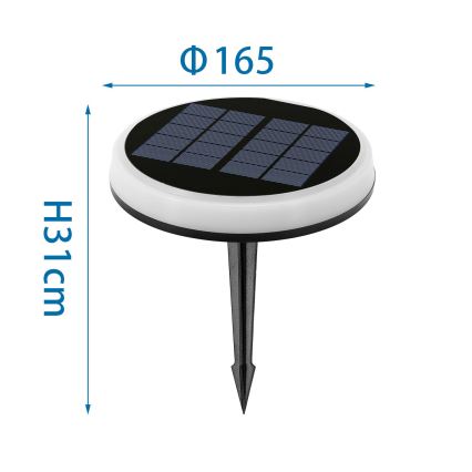 Aigostar - LED RGB solcellsbelysning LED/0,6W/3,7V IP65