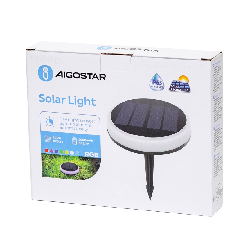 Aigostar - LED RGB solcellsbelysning LED/0,6W/3,7V IP65